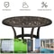 Patio Bistro Table With Umbrella Hole Cast Aluminum Dining Table For Outdoor Use 9