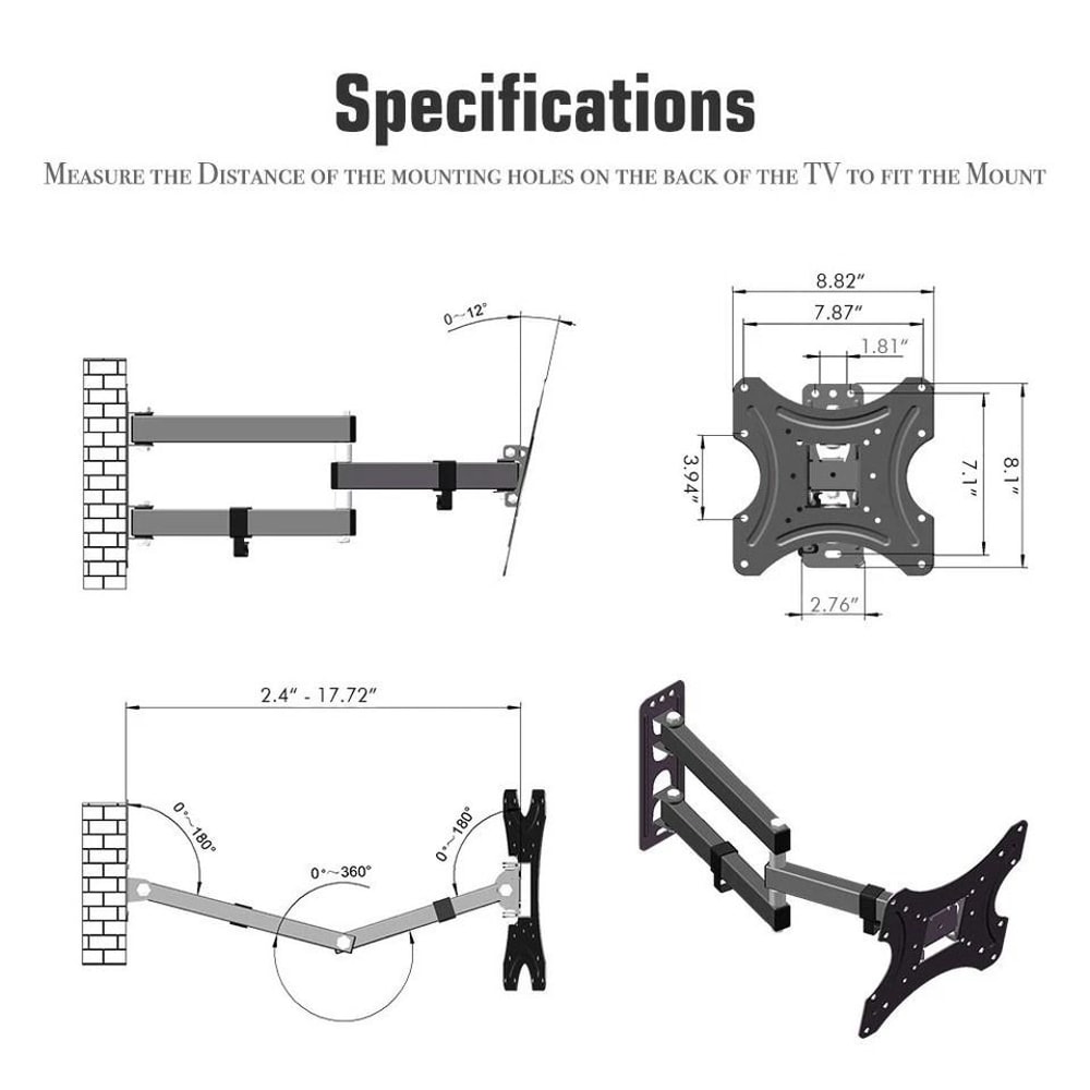 Durable Full Motion TV Wall Mount Bracket 11