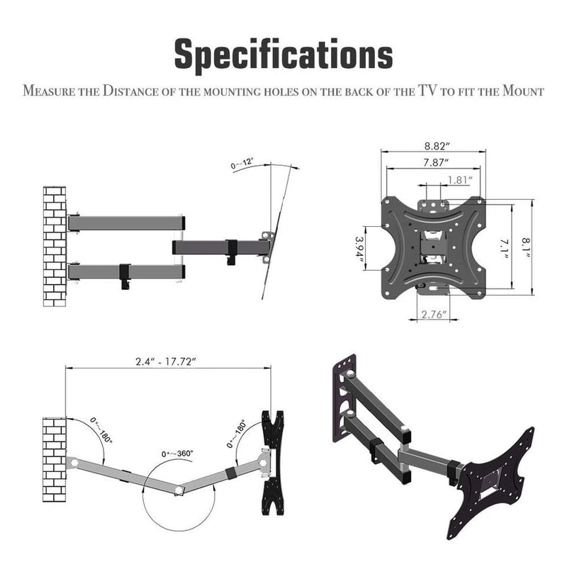 Durable Full Motion TV Wall Mount Bracket 11