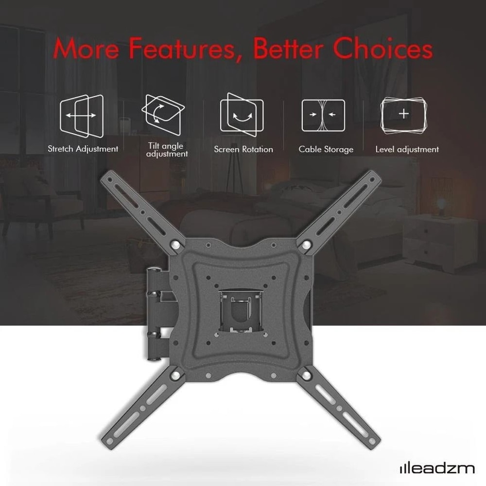 Full Motion Tilt TV Wall Mount Bracket For LCDLED SpaceSaving 10