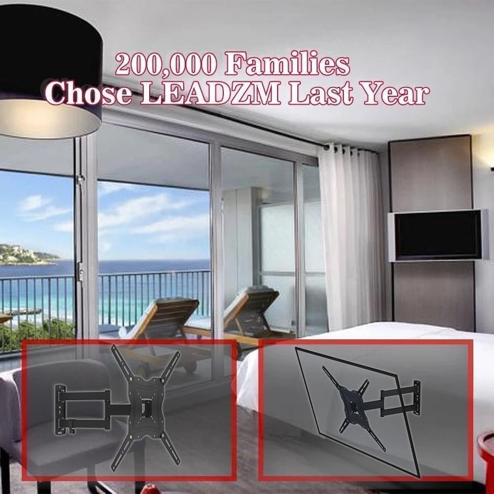 Full Motion Tilt TV Wall Mount Bracket For LCDLED SpaceSaving 7