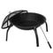 Folding Wooden Burning Iron Fire Pit Portable Heater For Backyard Patio Durable Metal FirePit For 3