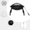 Folding Wooden Burning Iron Fire Pit Portable Heater For Backyard Patio Durable Metal FirePit For 6