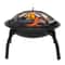 Folding Wooden Burning Iron Fire Pit Portable Heater For Backyard Patio Durable Metal FirePit For 0