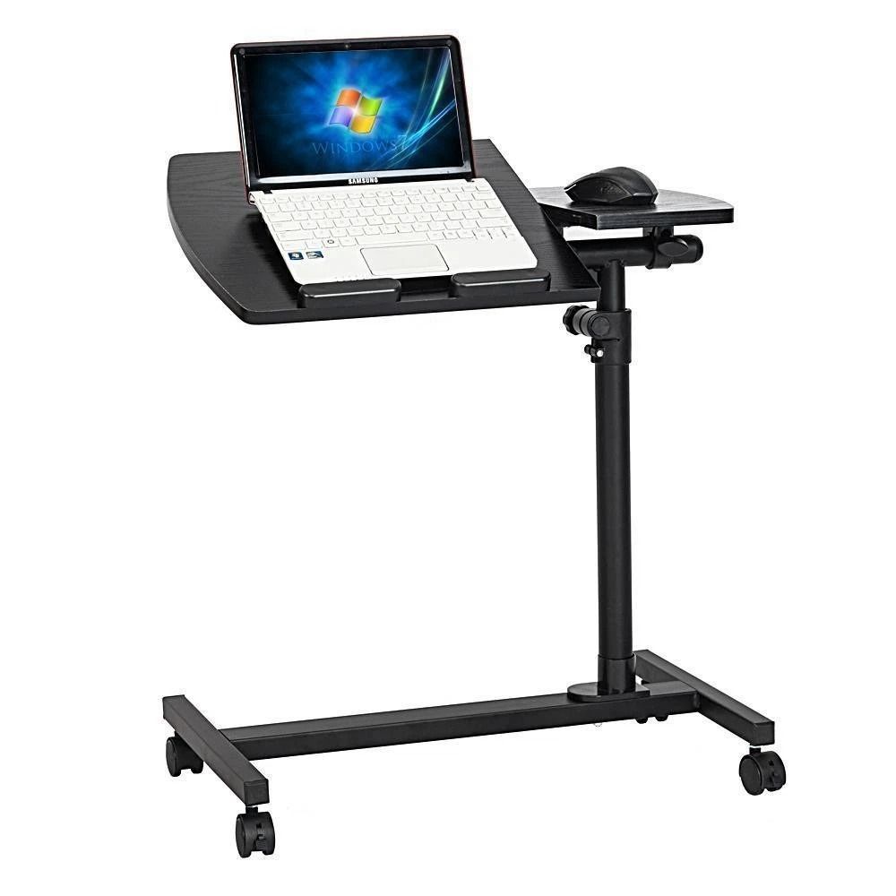 Adjustable Rolling Laptop Desk Cart Over Bed Hospital Table With Angle Height Adjustment 7