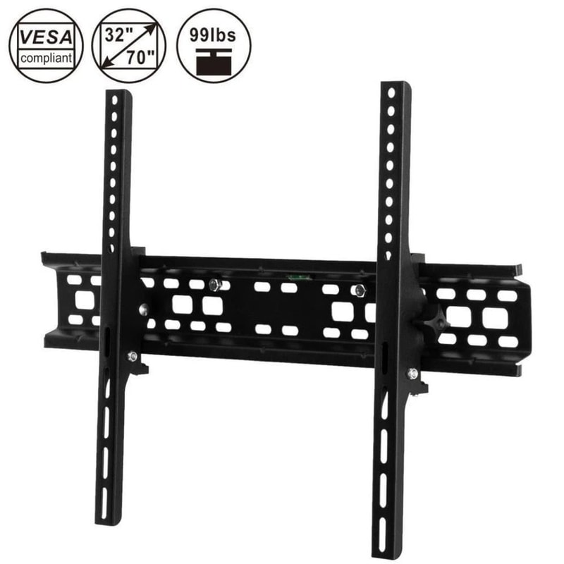 Flat TV Wall Mount Bracket With Tilt Swivel For TVs LowProfile HeavyDuty Mount 2