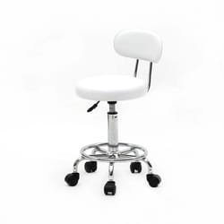 adjustable hydraulic swivel salon stool with backrest for barber, tattoo & spa use
