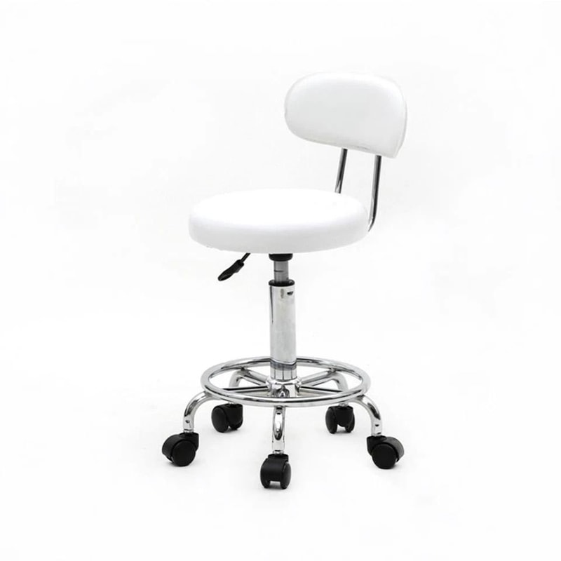 Adjustable Hydraulic Swivel Salon Stool With Backrest For Barber Tattoo Spa Use 0