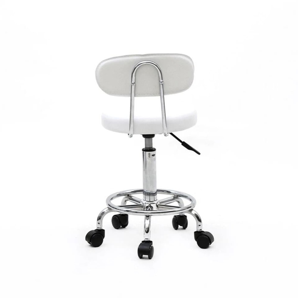 Adjustable Hydraulic Swivel Salon Stool With Backrest For Barber Tattoo Spa Use 2