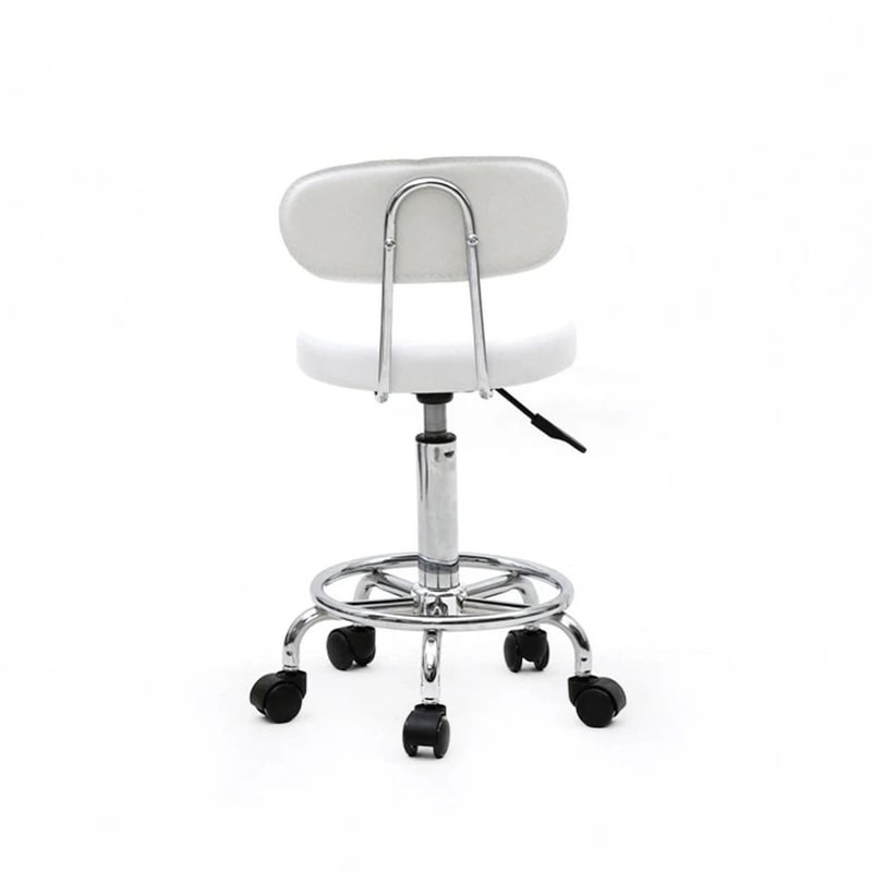 Adjustable Hydraulic Swivel Salon Stool With Backrest For Barber Tattoo Spa Use 2