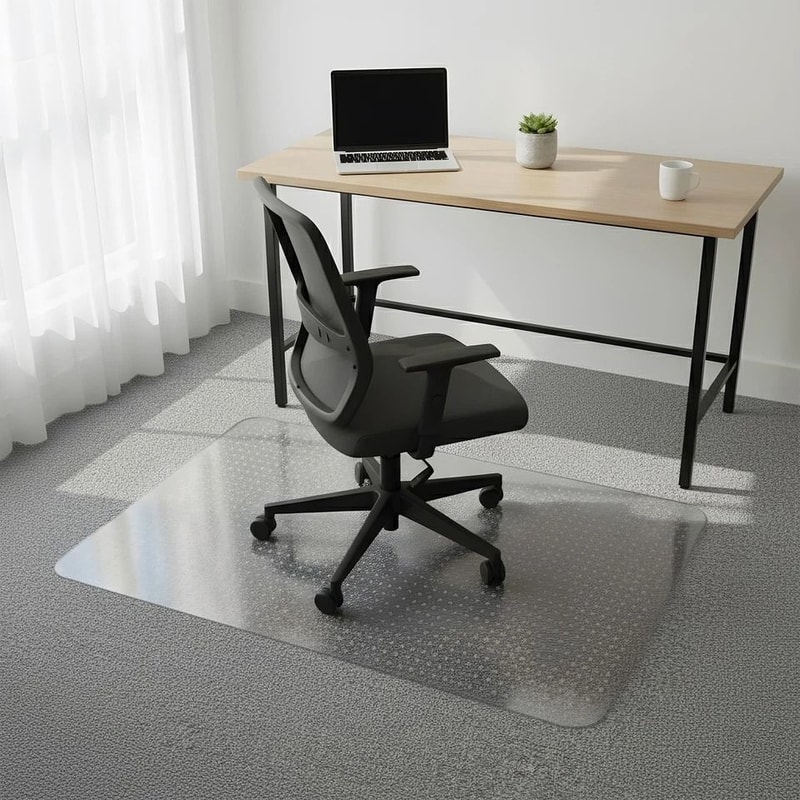 Frosted Chair Mat For Carpets AntiSlip Scratch Protection For Office Or Home 3