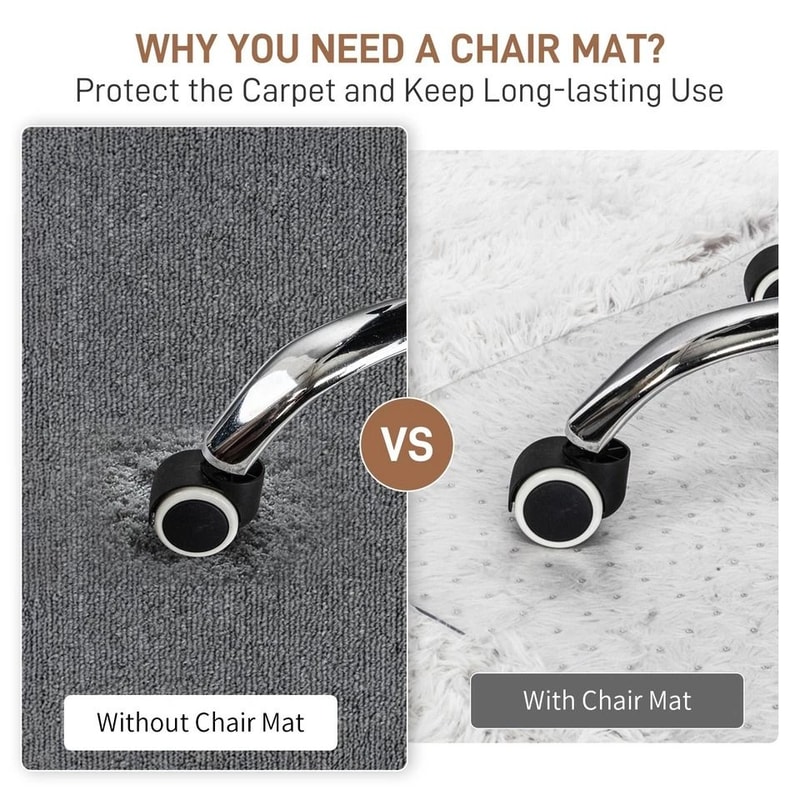 Frosted Chair Mat For Carpets AntiSlip Scratch Protection For Office Or Home 5