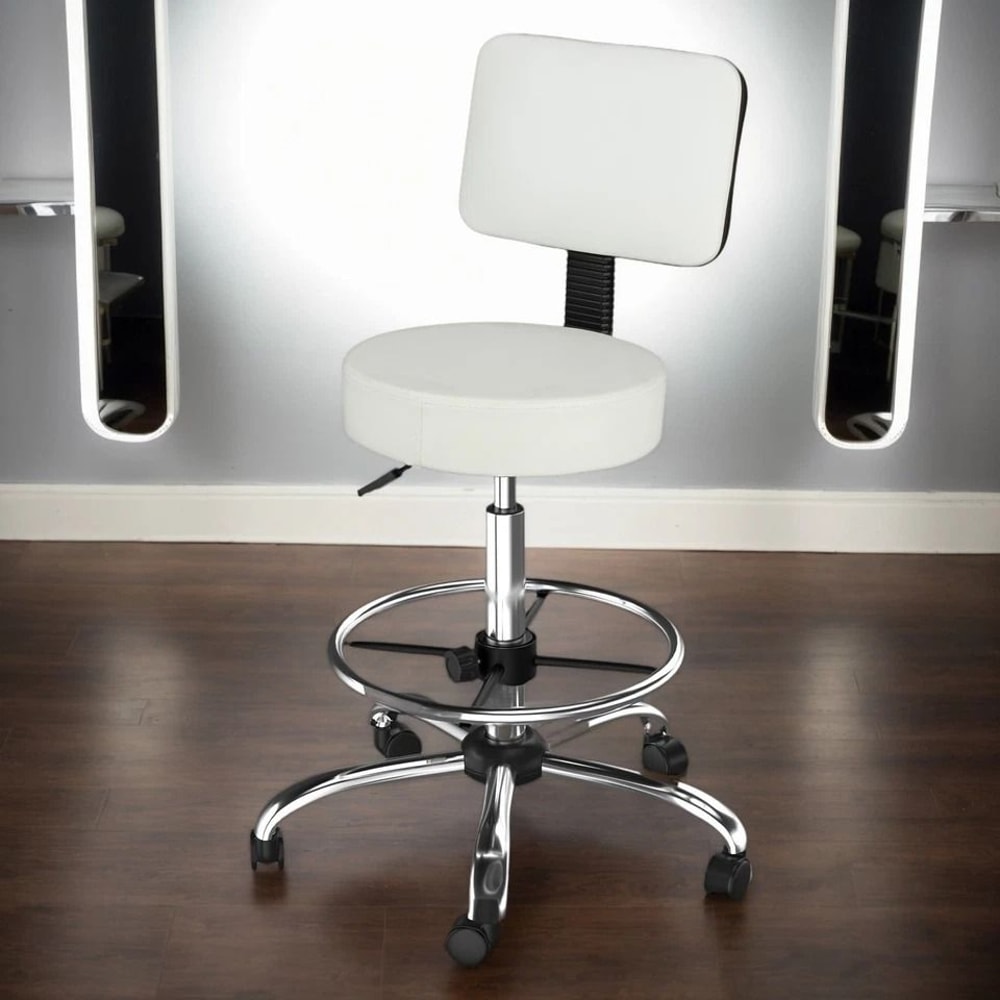 Adjustable Hydraulic Garage Stool With Swivel Rolling Salon Tattoo Chair 1