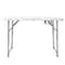 White Foldable Lift Patio Table Portable Garden Party Table For IndoorsOutdoors 1