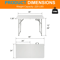 White Foldable Lift Patio Table Portable Garden Party Table For IndoorsOutdoors 10