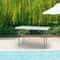 White Foldable Lift Patio Table Portable Garden Party Table For IndoorsOutdoors 8