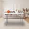 White Foldable Lift Patio Table Portable Garden Party Table For IndoorsOutdoors 9