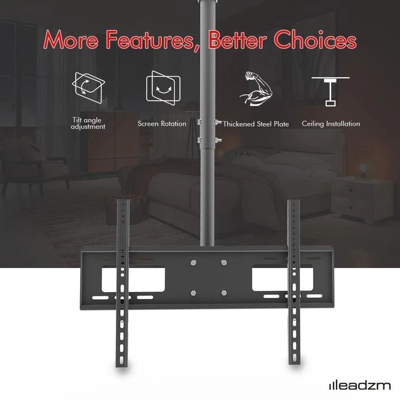 Heavy Duty Ceiling TV Mount Bracket Swivel Tilt LED LCD TVs 3