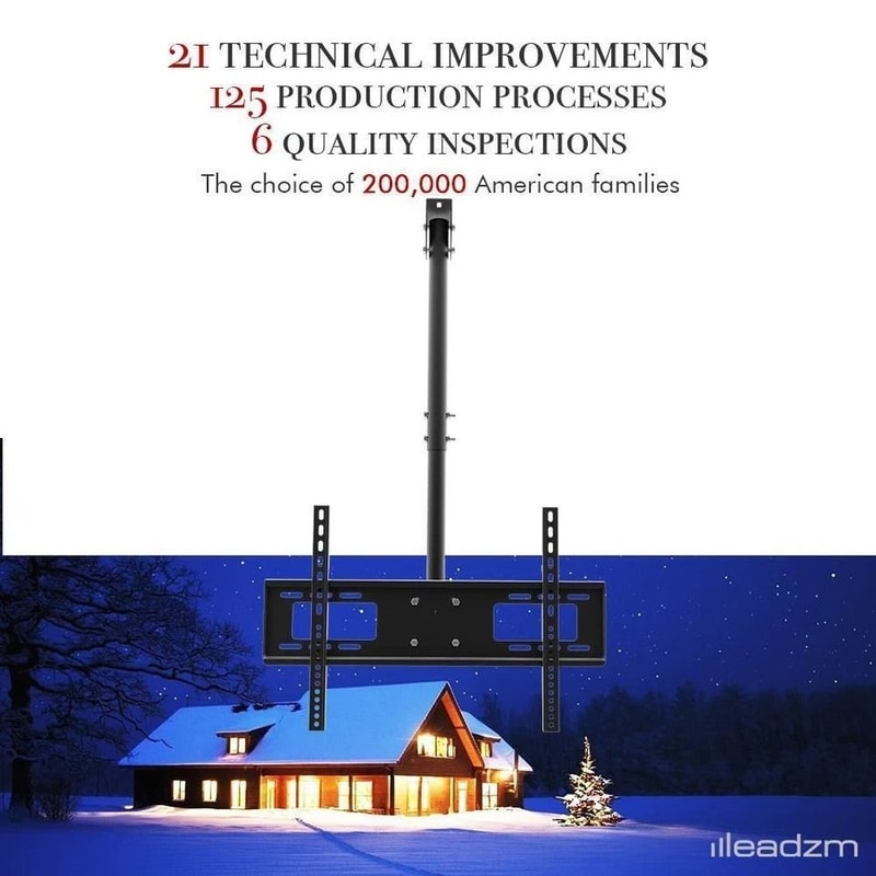 Heavy Duty Ceiling TV Mount Bracket Swivel Tilt LED LCD TVs 7