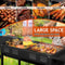 Portable BBQ Charcoal Grill With Foldable Kabob Rack Carry Bag Perfect For Outdoor Cooking Picnic