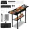 Portable BBQ Charcoal Grill With Foldable Kabob Rack Carry Bag Perfect For Outdoor Cooking Picnic