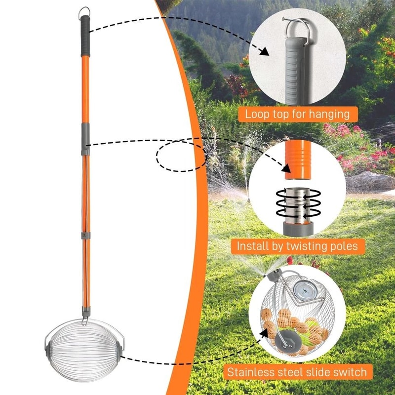 Garden Weasel Nut Gatherer Tool Easy Pickup For Small Objects Nuts And Golf Balls 4