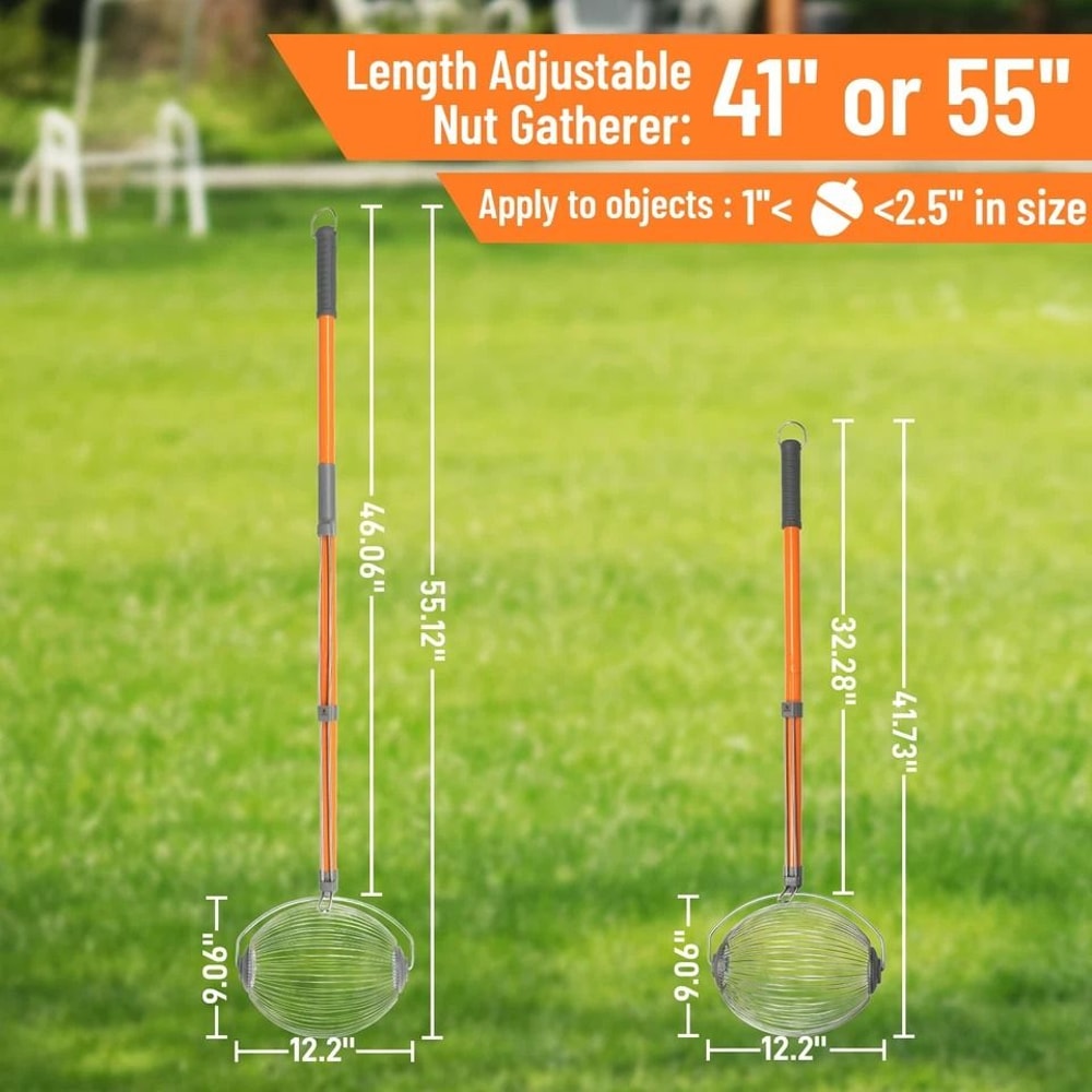 Garden Weasel Nut Gatherer Tool Easy Pickup For Small Objects Nuts And Golf Balls 5