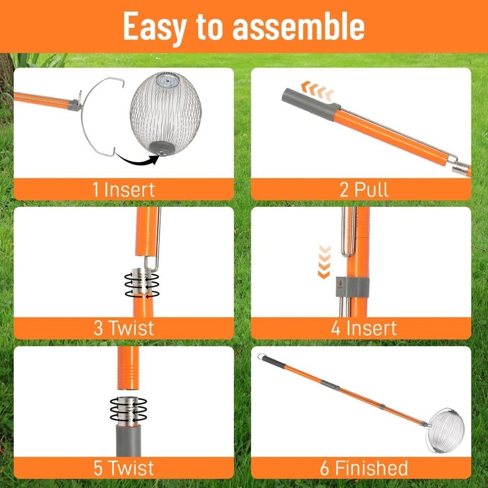 Garden Weasel Nut Gatherer Tool Easy Pickup For Small Objects Nuts And Golf Balls 6