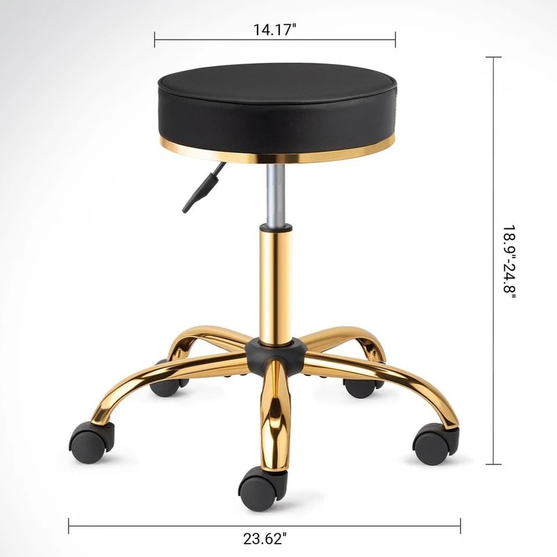 Premium Rolling Salon Stool With Swivel Adjustable 2