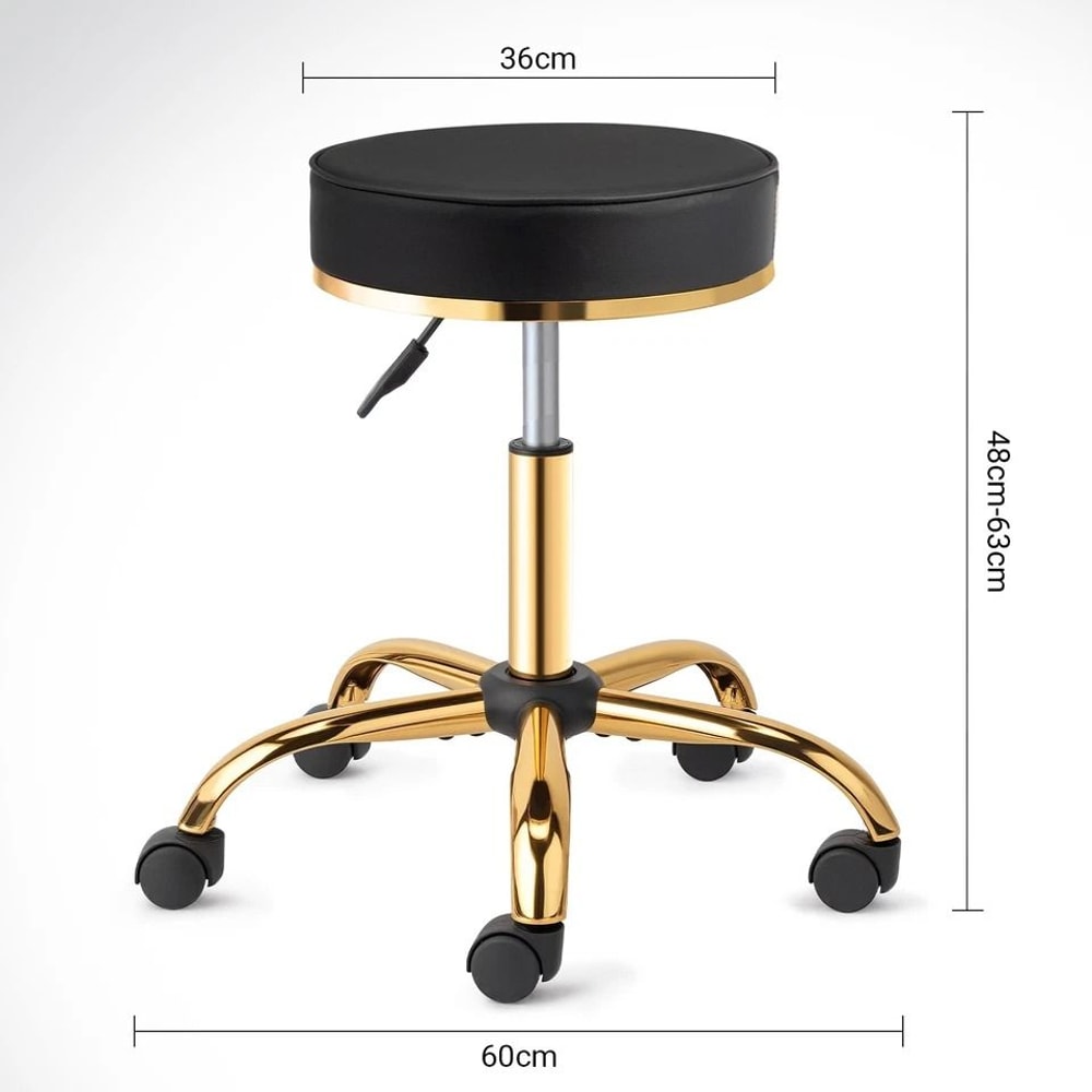 Premium Rolling Salon Stool With Swivel Adjustable 7