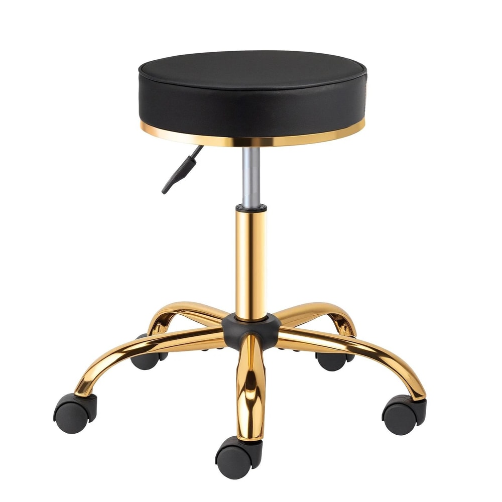 Premium Rolling Salon Stool With Swivel Adjustable 0
