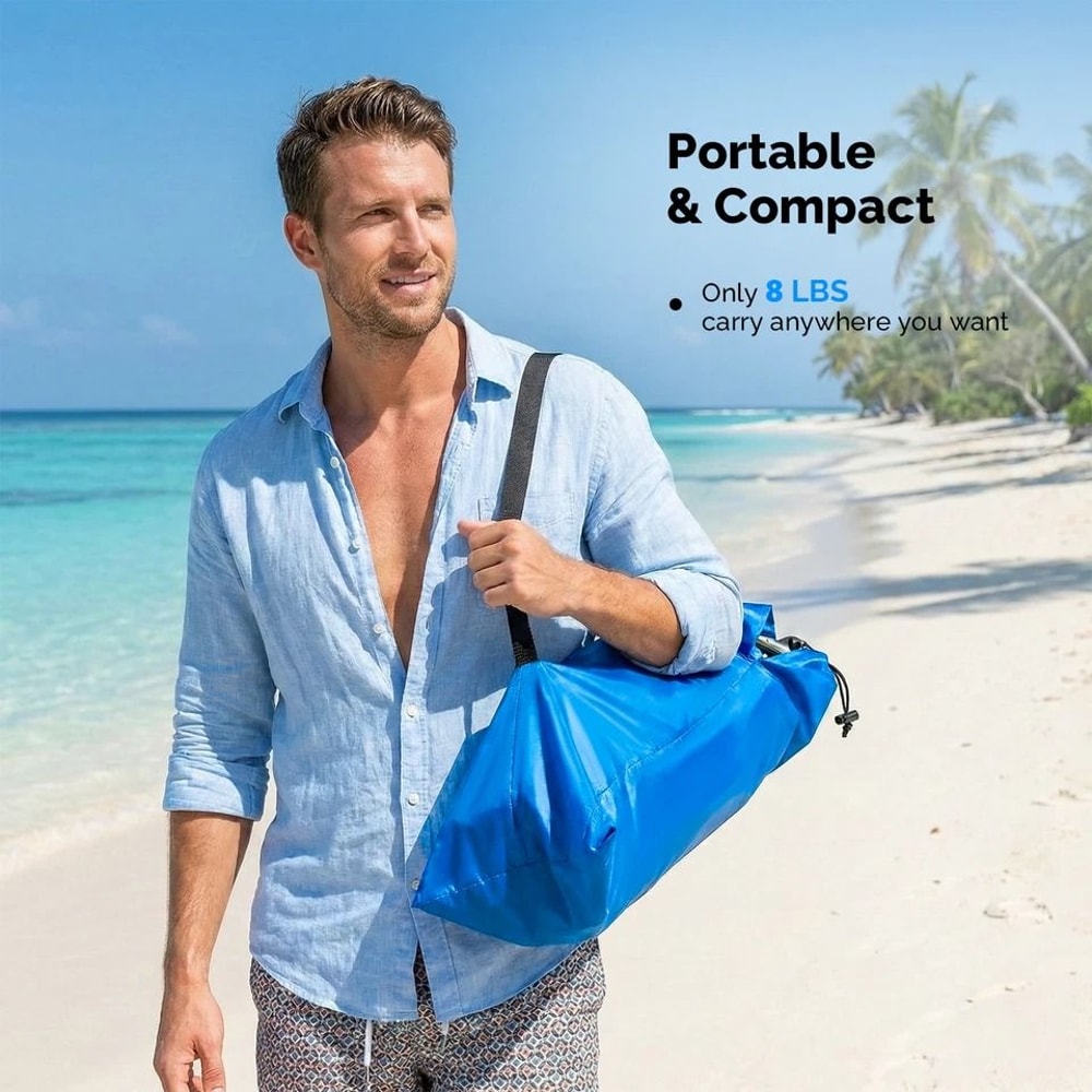 Portable Folding Beach Chair With Backrest Ideal For Lawn Patio Outdoor Activities 5