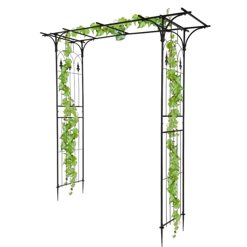 Garden Archway Pergola Trellis Iron Patio Arbor For Climbing Plants And Vines 1