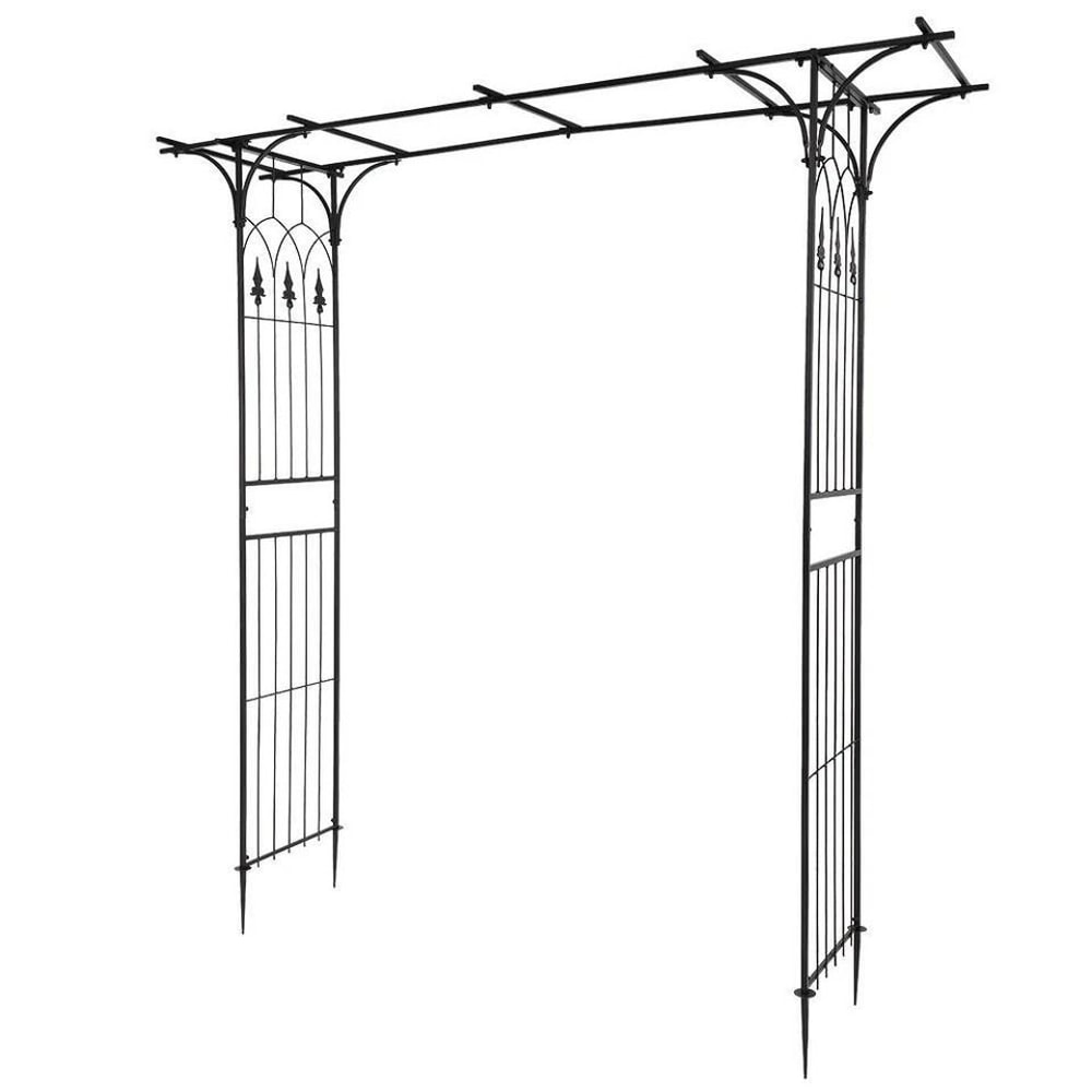 Garden Archway Pergola Trellis Iron Patio Arbor For Climbing Plants And Vines 3