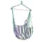 Hammock Swing Chair Hanging Rope Chair Cozy Cotton Porch Seat For Indoor Outdoor Relaxation 2