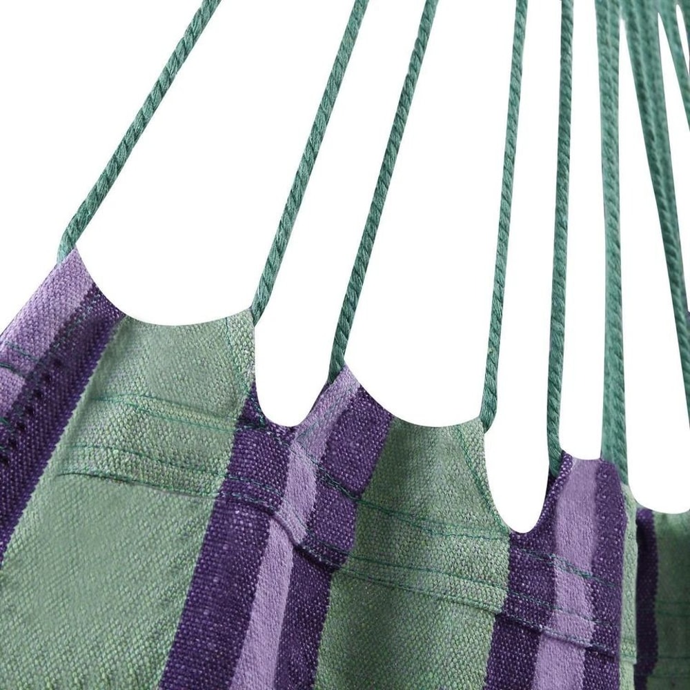 Hammock Swing Chair Hanging Rope Chair Cozy Cotton Porch Seat For Indoor Outdoor Relaxation 5