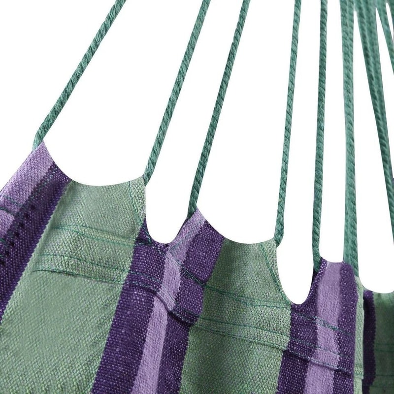 Hammock Swing Chair Hanging Rope Chair Cozy Cotton Porch Seat For Indoor Outdoor Relaxation 5