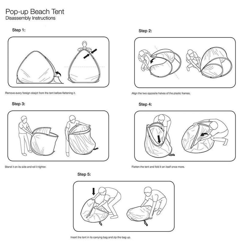 Pop Up Beach Tent Portable Sun Shelter With UV Protection Easy Setup Canopy Tent 3