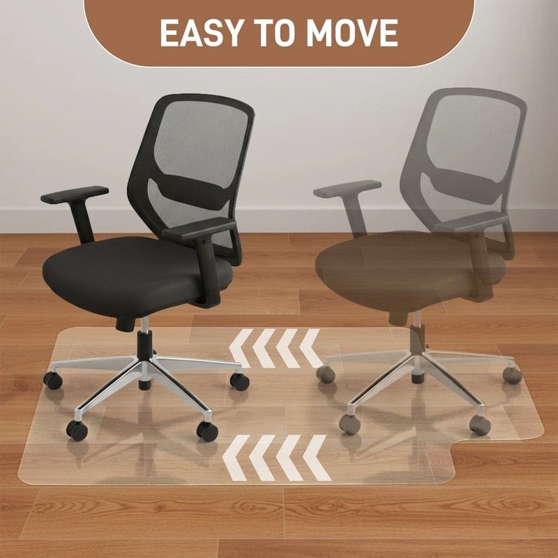 Foldable Chair Mat For Hardwood Floors NonSlip PVC Floor Protector 2