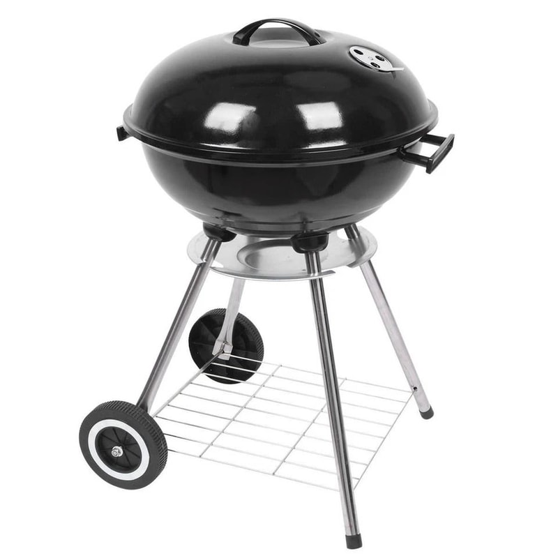 Portable Charcoal Grill With Trolley For Outdoor Barbecue Compact Charcoal Stove 3