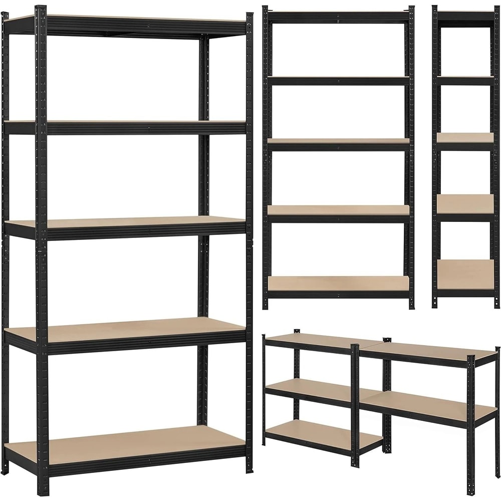 Heavy Duty Tier Storage Shelf Sturdy Steel Shelving Unit For Home Garage And Office Organization 0