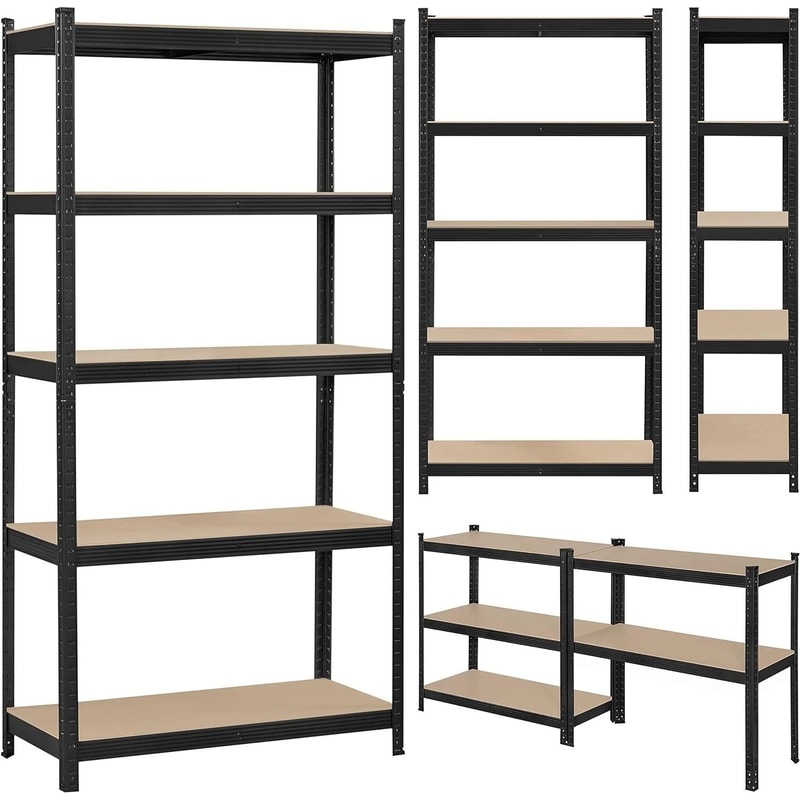 Heavy Duty Tier Storage Shelf Sturdy Steel Shelving Unit For Home Garage And Office Organization 0