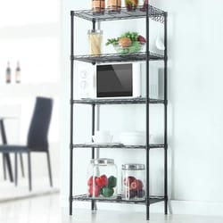metal storage rack heavy-duty wire shelving unit, adjustable shelves for kitchen, garage, office