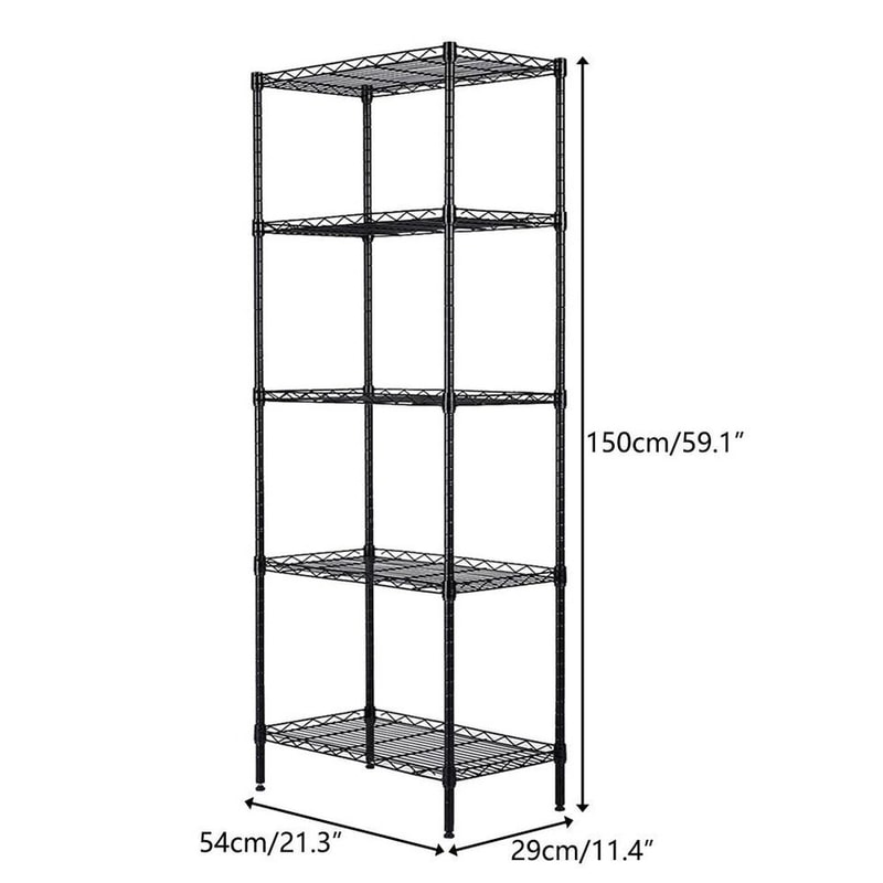 Metal Storage Rack HeavyDuty Wire Shelving Unit Adjustable Shelves For Kitchen Garage Office 1