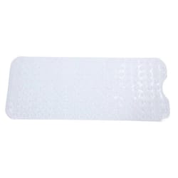 extra long anti-slip bath tub mat with antibacterial protection clear, non-skid shower mat for bathroom safety