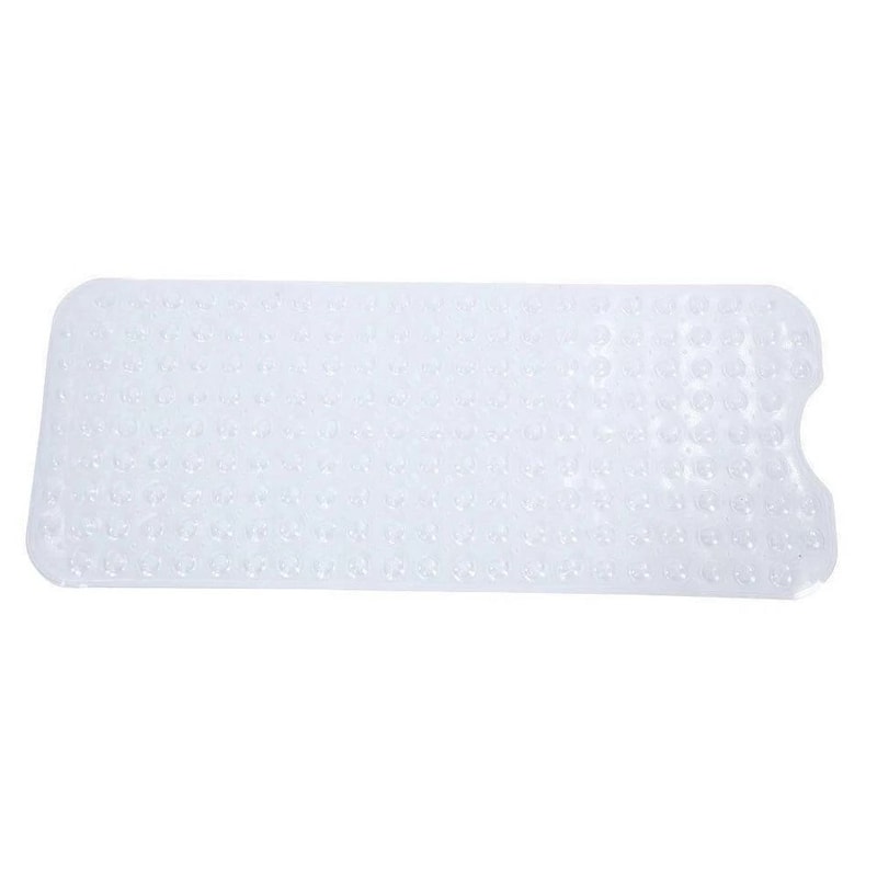 Extra Long AntiSlip Bath Tub Mat With Antibacterial Protection Clear NonSkid Shower Mat For Bathroo 0