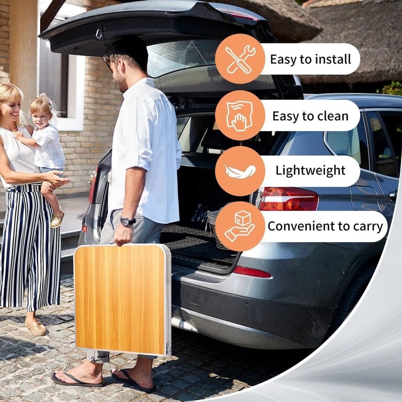 Garden Portable Folding Dining Table Perfect For InOutdoor Parties 1