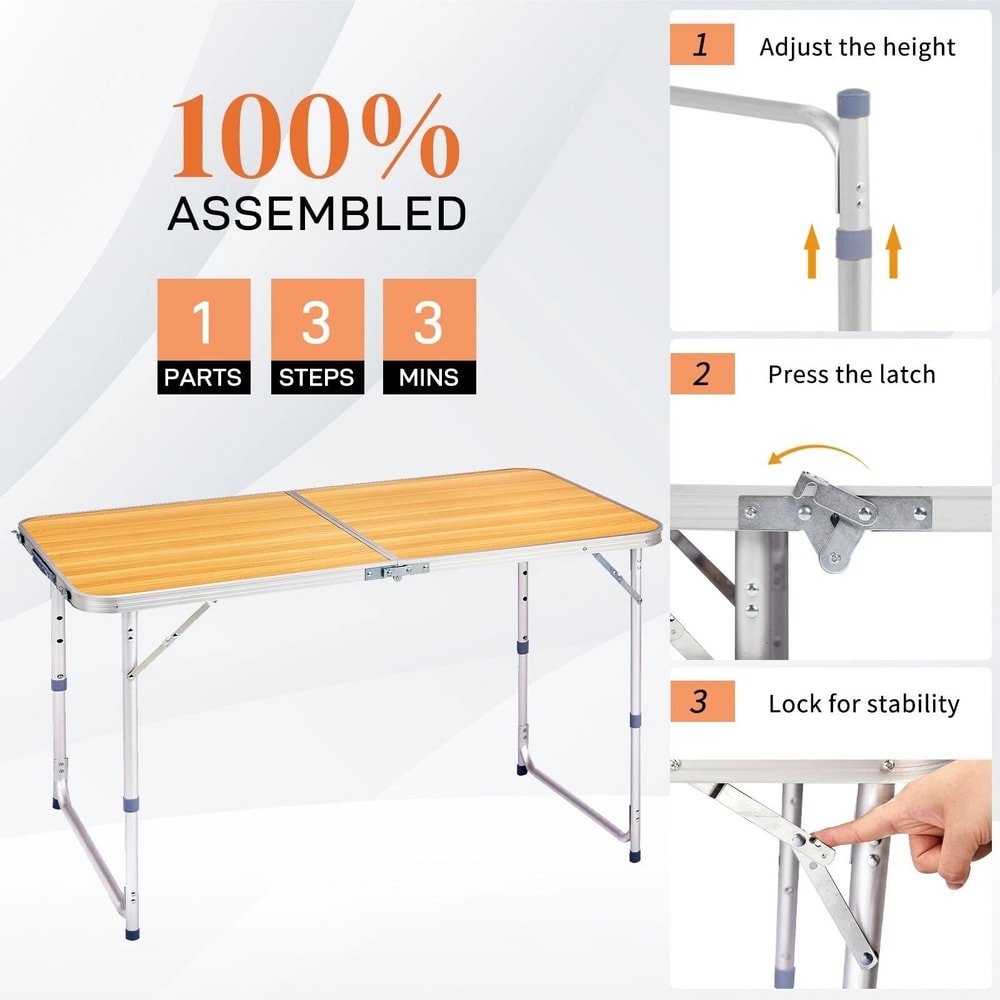 Garden Portable Folding Dining Table Perfect For InOutdoor Parties 5