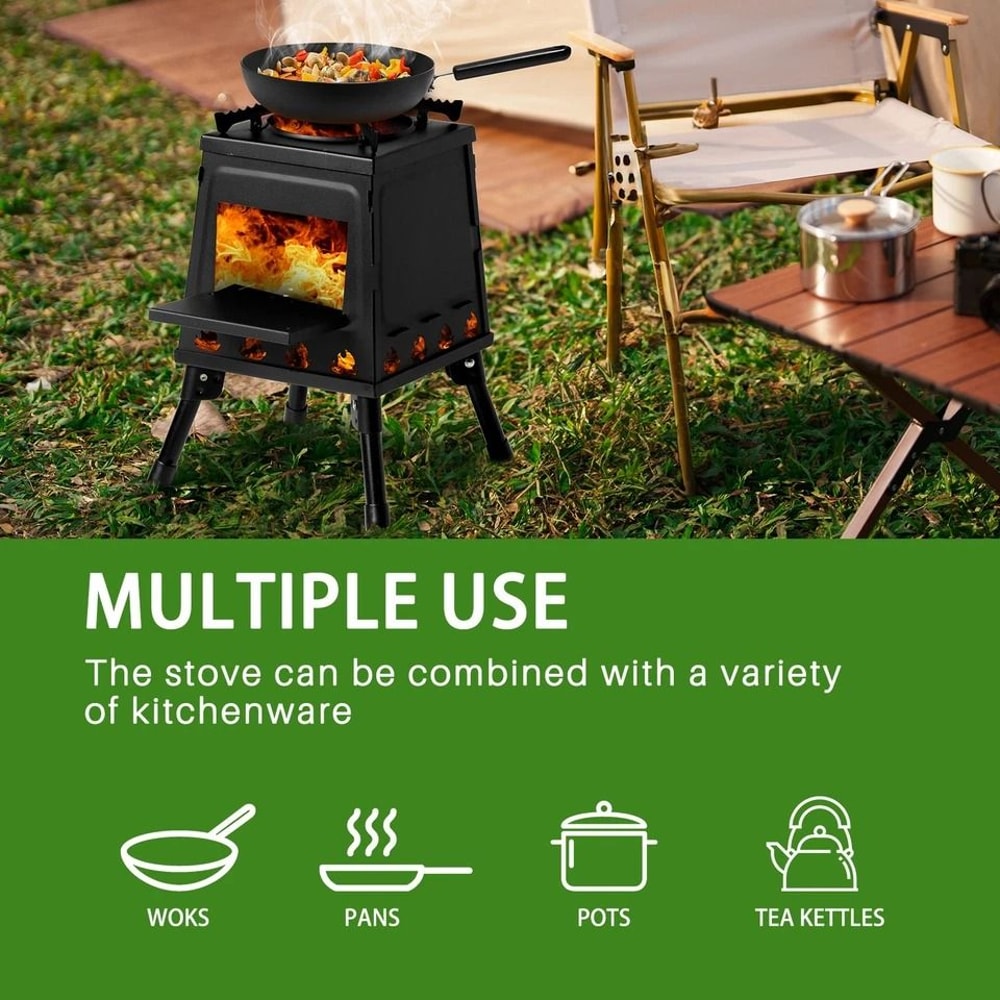 Portable Wood Burning Tent Stove For Camping Hiking Outdoor Cooking Efficient EcoFriendly And Dura 5