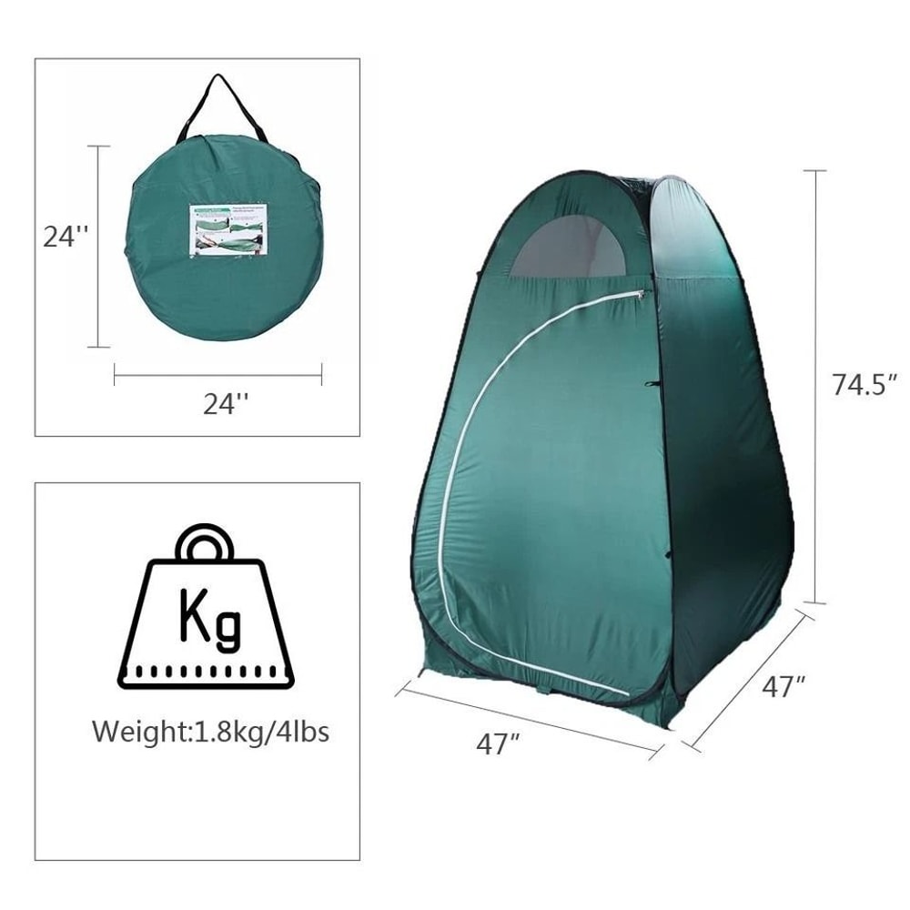 Portable Outdoor Popup Privacy Shelter Tent For Bathroom Toilet Shower Dressing Room 4